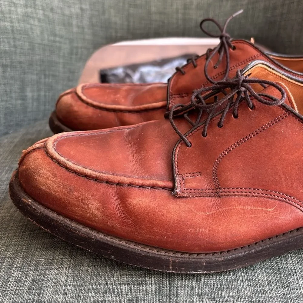 Allen Edmonds Men’s Bradley Rich Brown Leather Oxfords loafers size 8.5 C Work